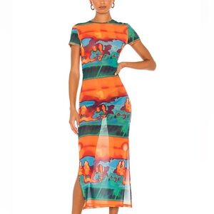 Miaou Multicolor Abstract Dress